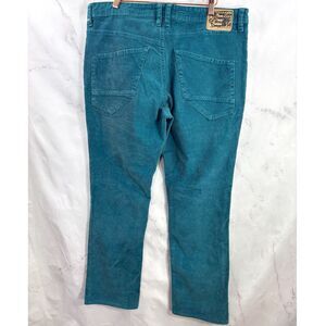 Vintage y2k VOLCOM Teal Corduroy Modern Straight Pant Mens 36 Mallcore 00s Retro